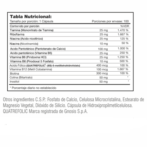 B-FORMULA / 100 Tabletas - Formulabs Colombia
